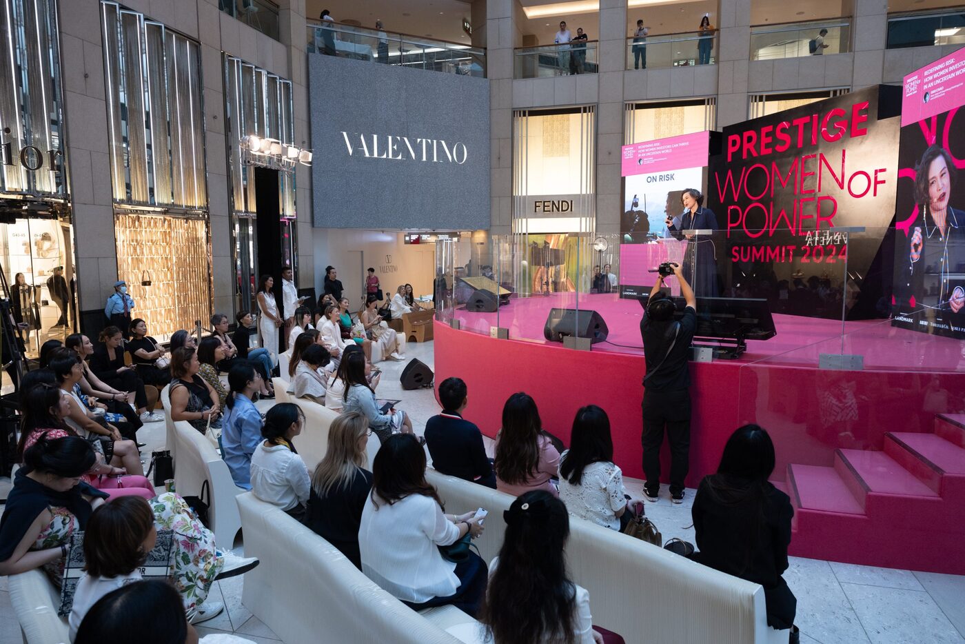 Dr Gi Chao speaking on stage at the Prestige Women of Power Summit 2024 in Hong Kong